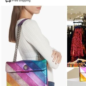 Authentic Kurt Geiger Striped Kensington Medium shoulder/Crossbody❣️ NWT